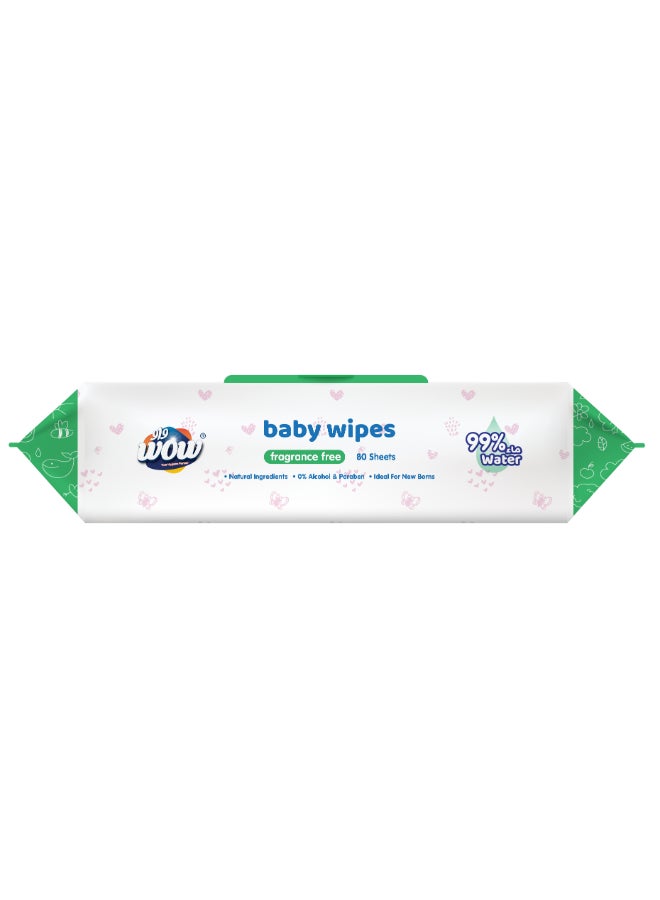 Baby Wipes Fragrance-Free 80S Sheets Pack of 3