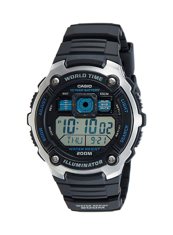 Boys' Resin Digital Wrist Watch AE2000W-1AV - 48 mm - Black