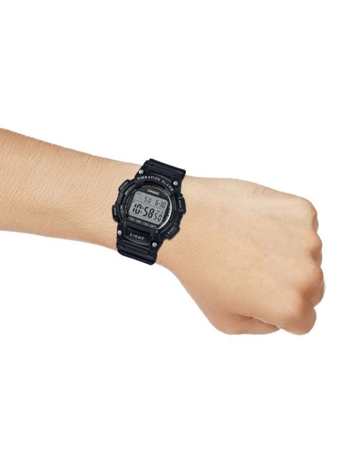 Boys' Resin Digital Quartz Watch W-736H-1AVDF - 47 mm - Black