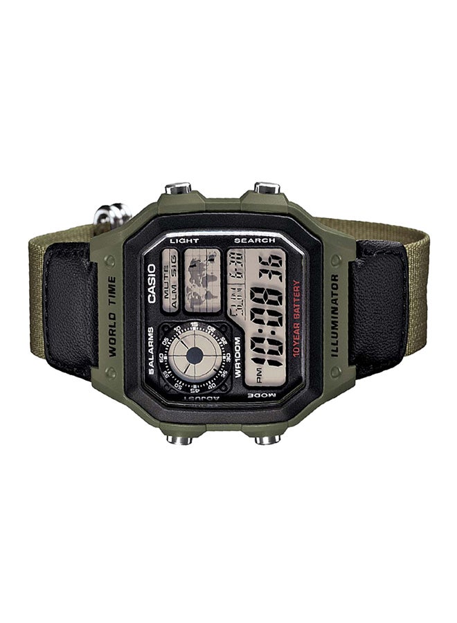 Boys' Youth Series Quartz Digital Watch AE-1200WHB-3BVDF - 42 mm - Green/Black