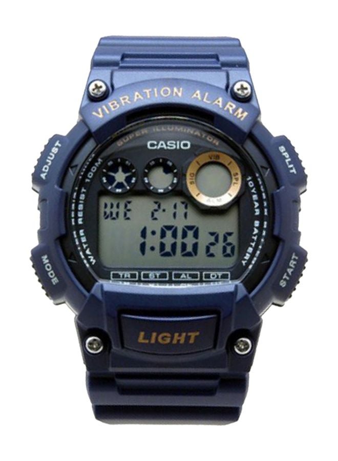 Boys' Resin Digital Quartz Watch W-735H-2AVDF - 35 mm - Blue