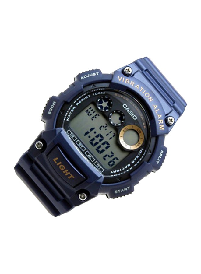 Boys' Resin Digital Quartz Watch W-735H-2AVDF - 35 mm - Blue