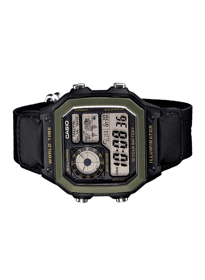 Boys' Youth Quartz Digital Wrist Watch AE-1200WHB-1BVDF - 39 mm - Black