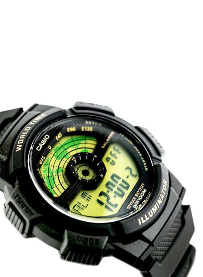 Boys' Water Resistant Digital Watch AE-1100W-1BVDF - 44 mm - Black