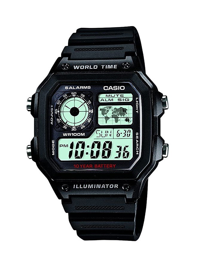 Boys' Youth Series Quartz Digital Watch AE-1200WH-1BVDF - 45 mm - Black