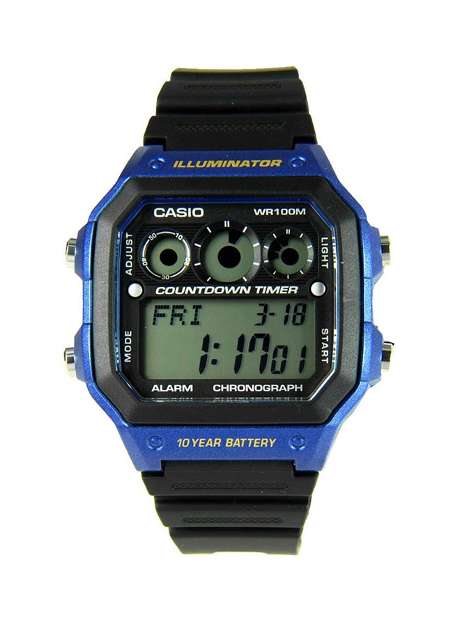 Boys' Resin Digital Wrist Watch AE-1300WH-2AVDF - 42 mm - Black