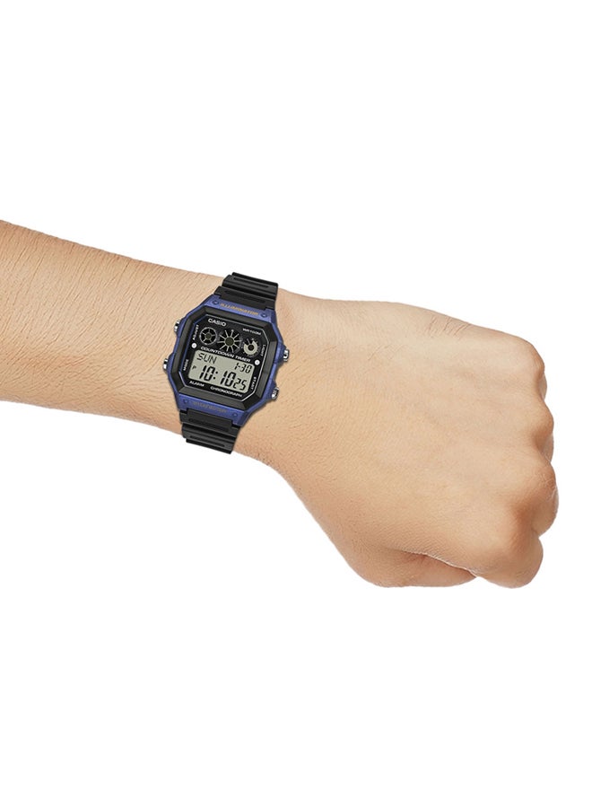 Boys' Resin Digital Wrist Watch AE-1300WH-2AVDF - 42 mm - Black