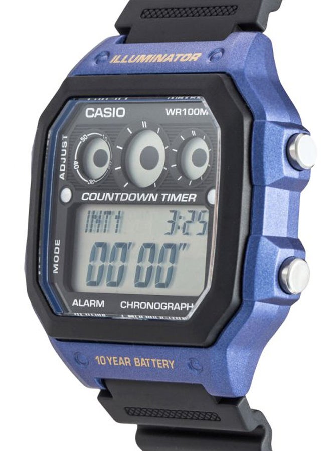 Boys' Resin Digital Wrist Watch AE-1300WH-2AVDF - 42 mm - Black