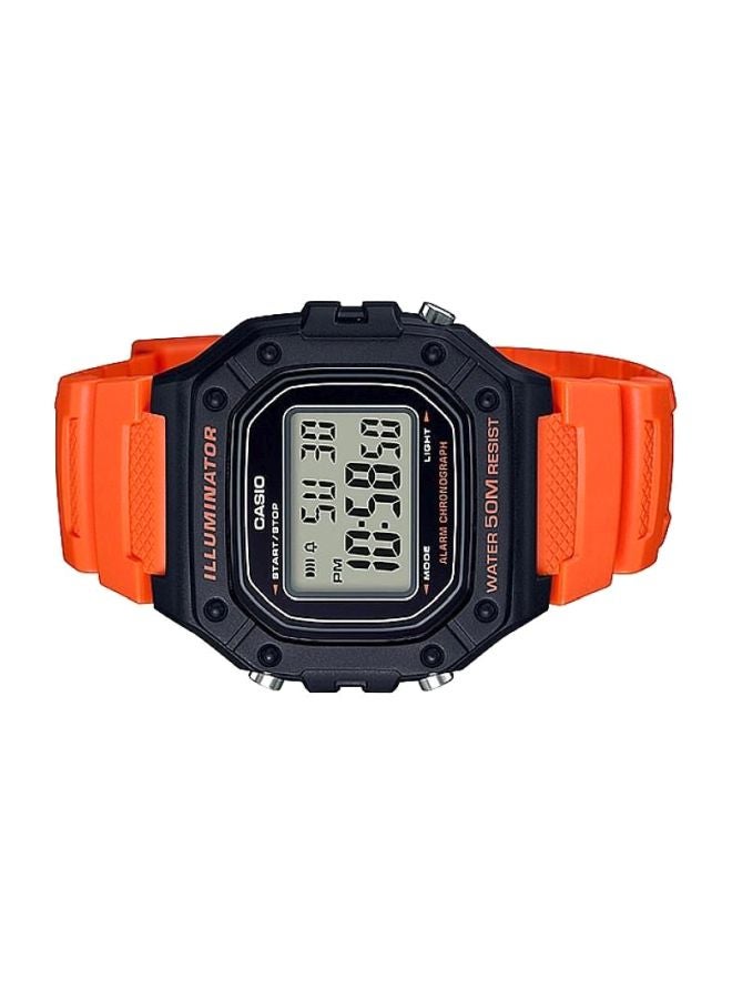 Boys' Youth Series Digital Watch W-218H-4B2V - 43 mm - Orange