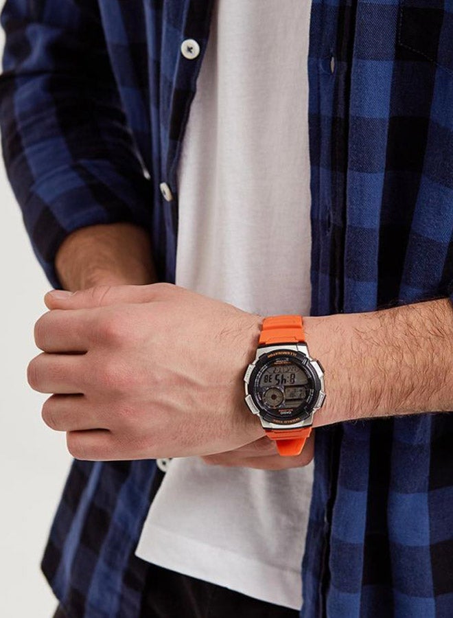 Men's Resin Digital Watch AE-1000W-4BVDF - 44 mm - Orange