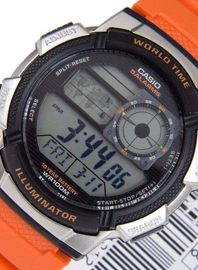 Men's Resin Digital Watch AE-1000W-4BVDF - 44 mm - Orange