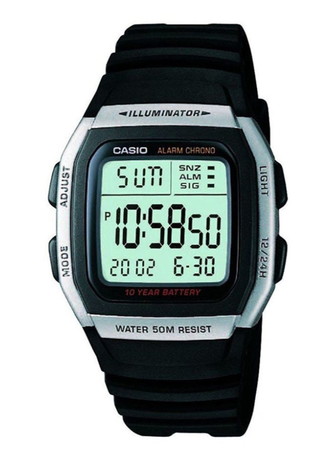 Boys' Youth Resin Digital Wrist Watch W-96H-1AVDF - 37 mm - Black