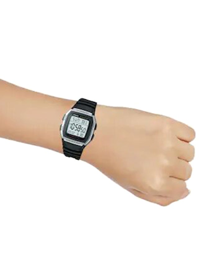 Boys' Youth Resin Digital Wrist Watch W-96H-1AVDF - 37 mm - Black