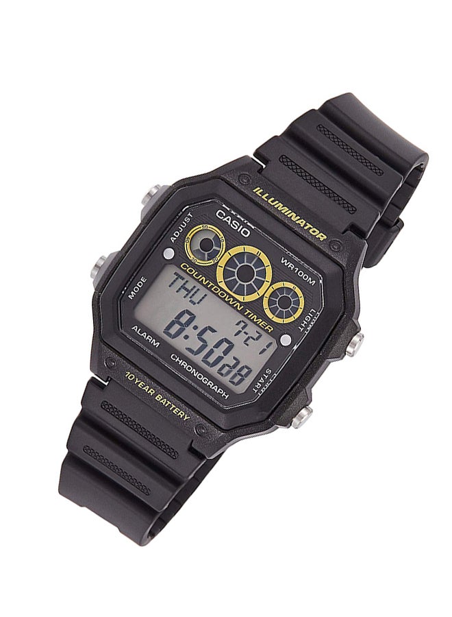 Boys' Resin Digital Wrist Watch AE-1300WH-1AVDF - 45 mm - Black