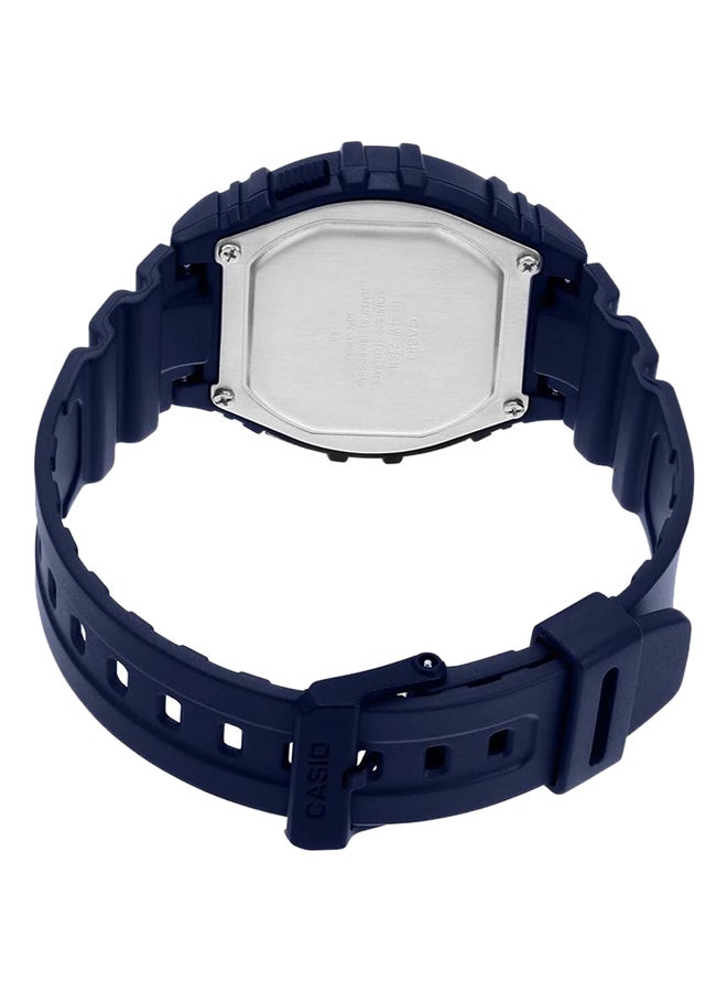 Boys' Resin Digital Quartz Watch W-215H-2AVDF - 44 mm - Blue