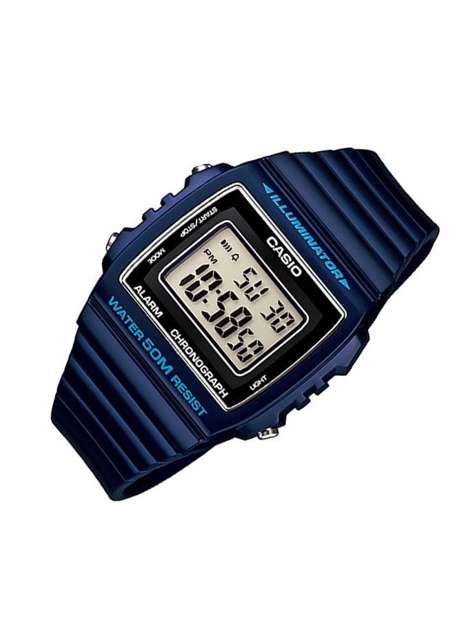 Boys' Resin Digital Quartz Watch W-215H-2AVDF - 44 mm - Blue