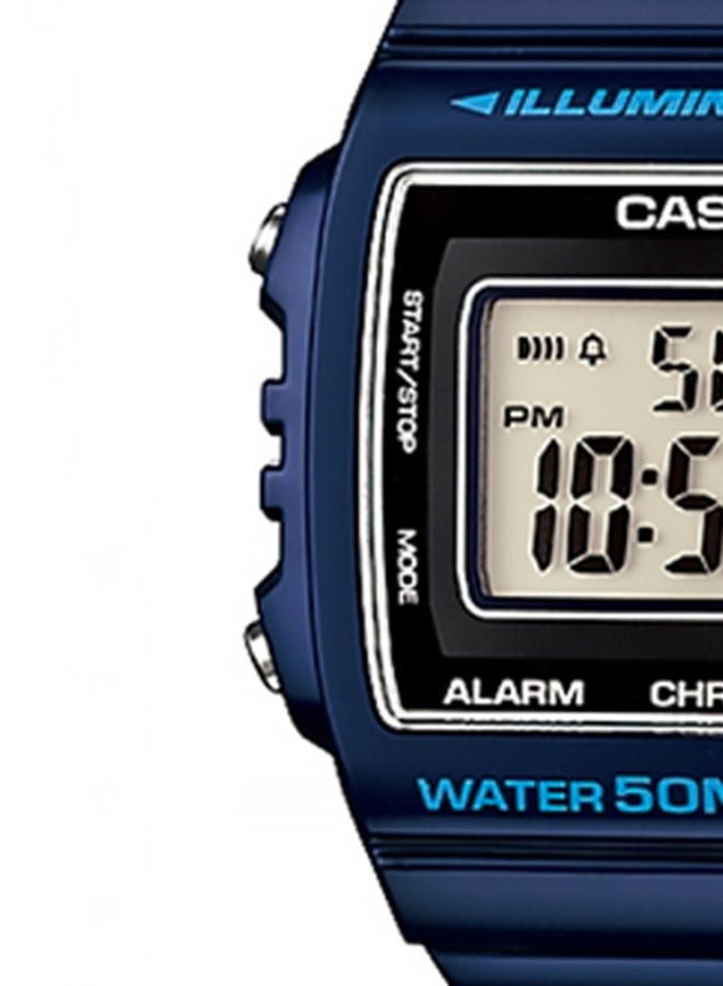 Boys' Resin Digital Quartz Watch W-215H-2AVDF - 44 mm - Blue