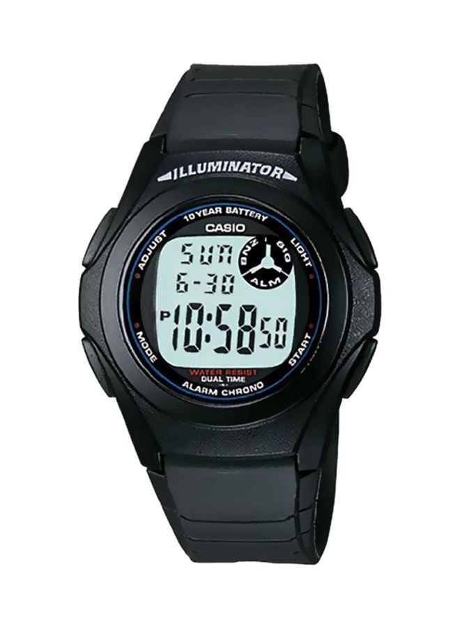 Boys' Water Resistant Digital Watch F-200W-1A - 44 mm - Black