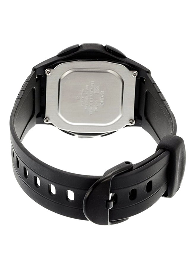 Boys' Water Resistant Digital Watch F-200W-1A - 44 mm - Black