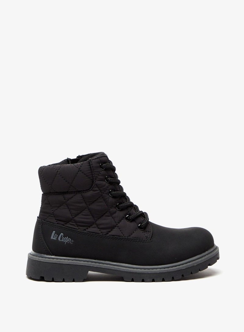 Boys' High Cut Boots with Zip Closure