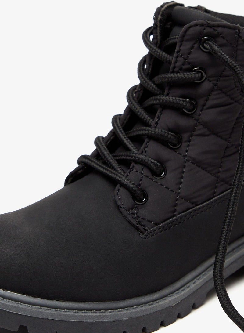 Boys' High Cut Boots with Zip Closure