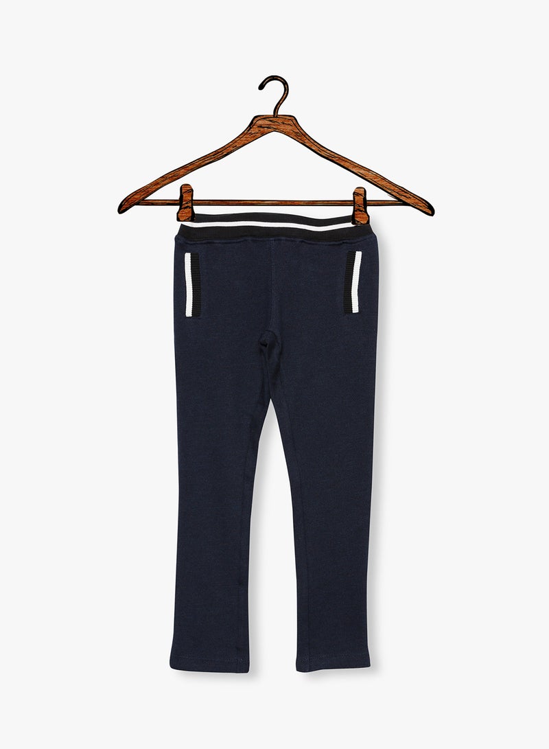 Contrast Trim Sweatpants Navy