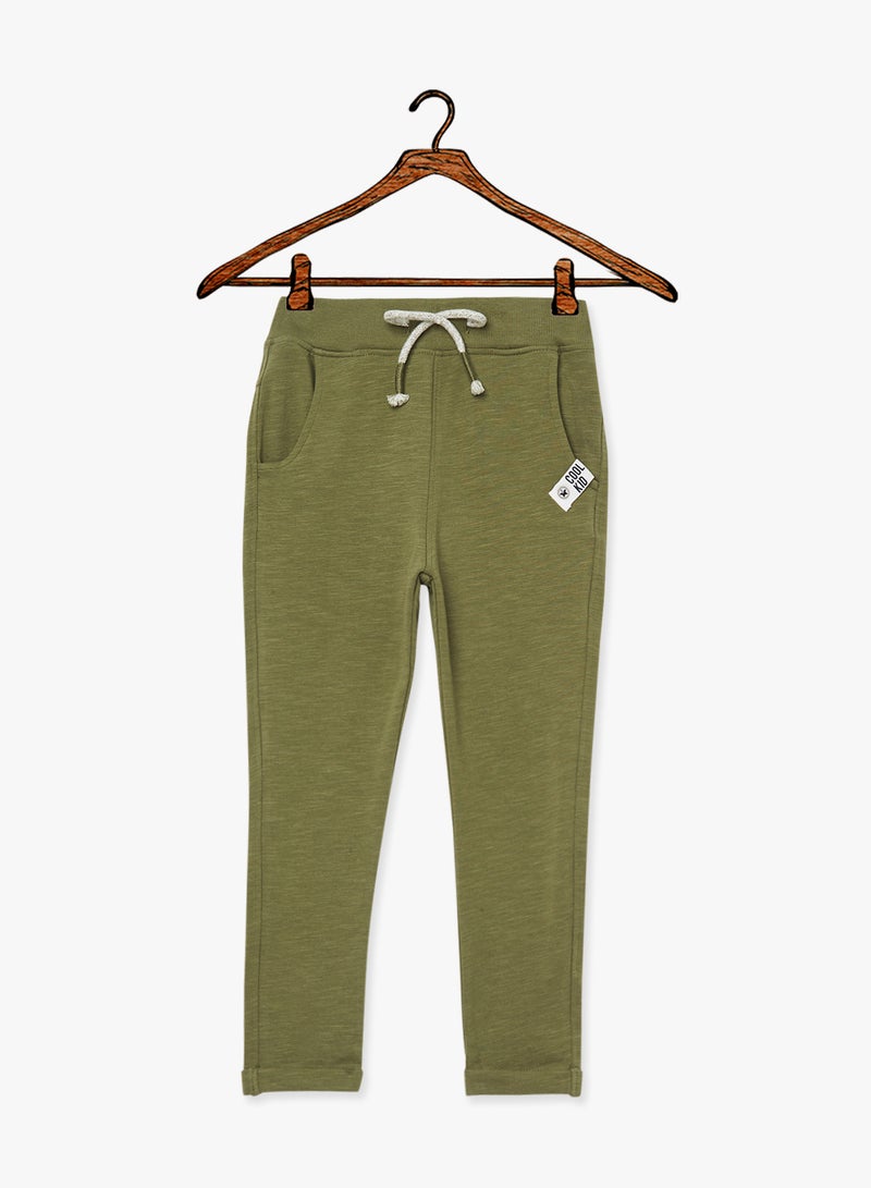 Boys Rolled Hem Pants Olive