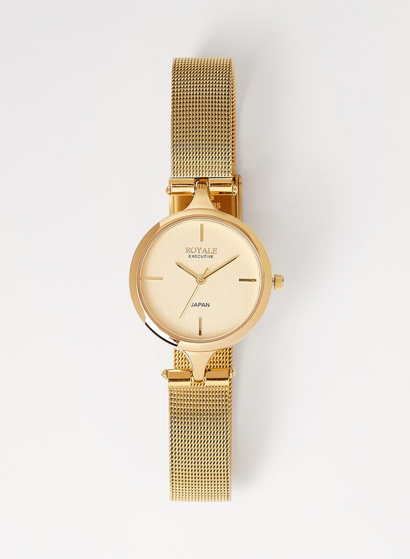 Girls' Executive Mesh BAnd Fashion Wrist Watch - 32 mm - Gold