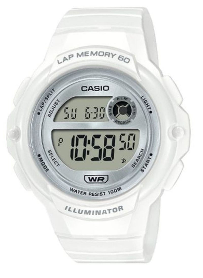 Water Resistant Digital ResinBand Watch For women LWS-1200H-7A1VDF
