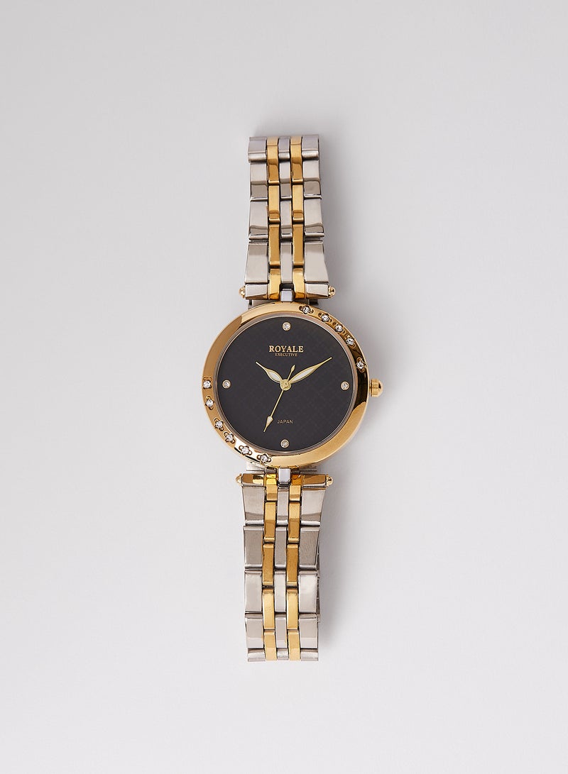 Girls' Executive Fashion Wrist Watch - 32 mm - Gold/Silver