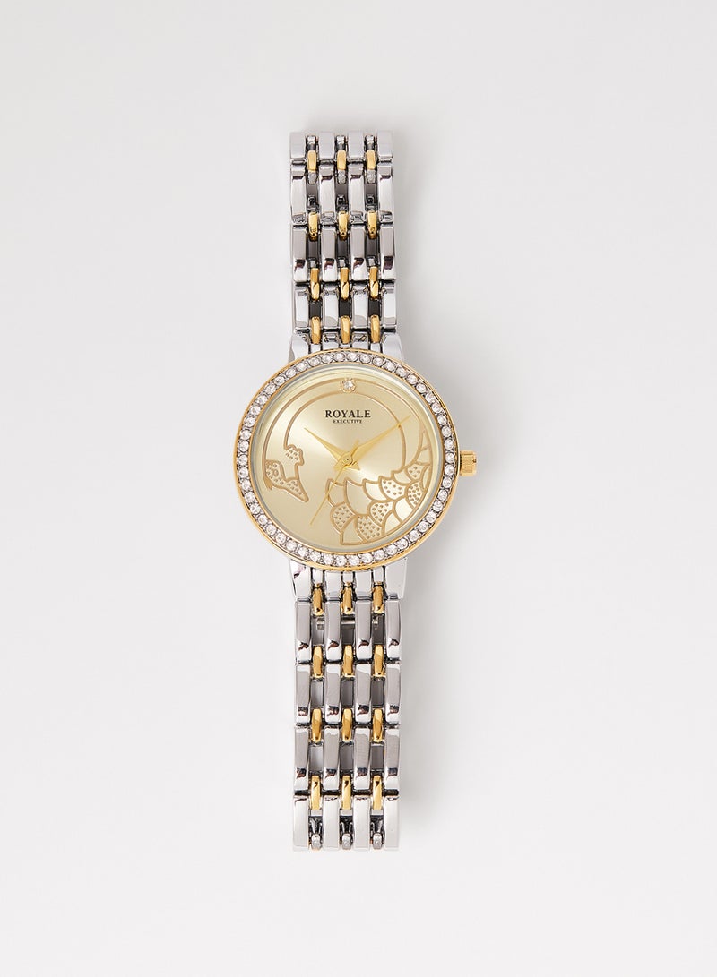 Girls' Executive Fashion Wrist Watch - 32 mm - Gold/Silver