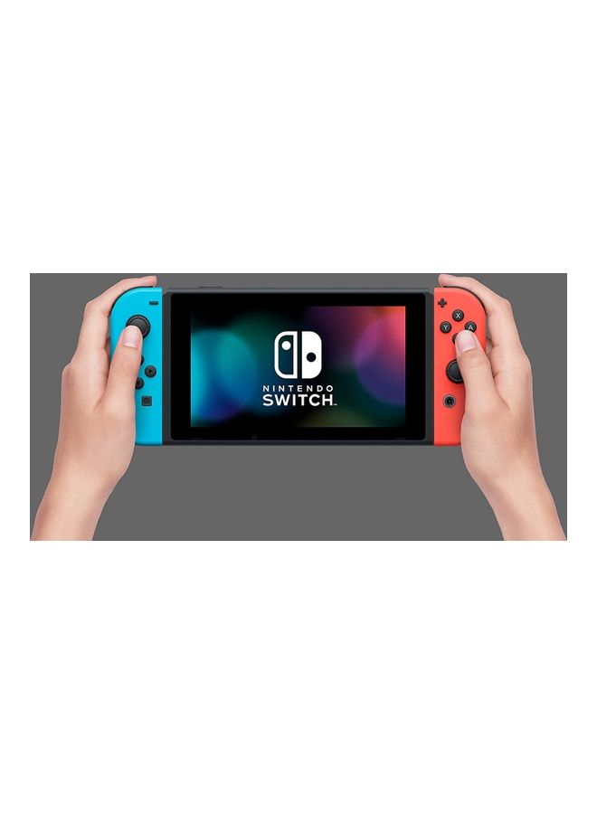 Switch OLED (2021) Model - Neon Red & Blue Joy Con (UAE Version)