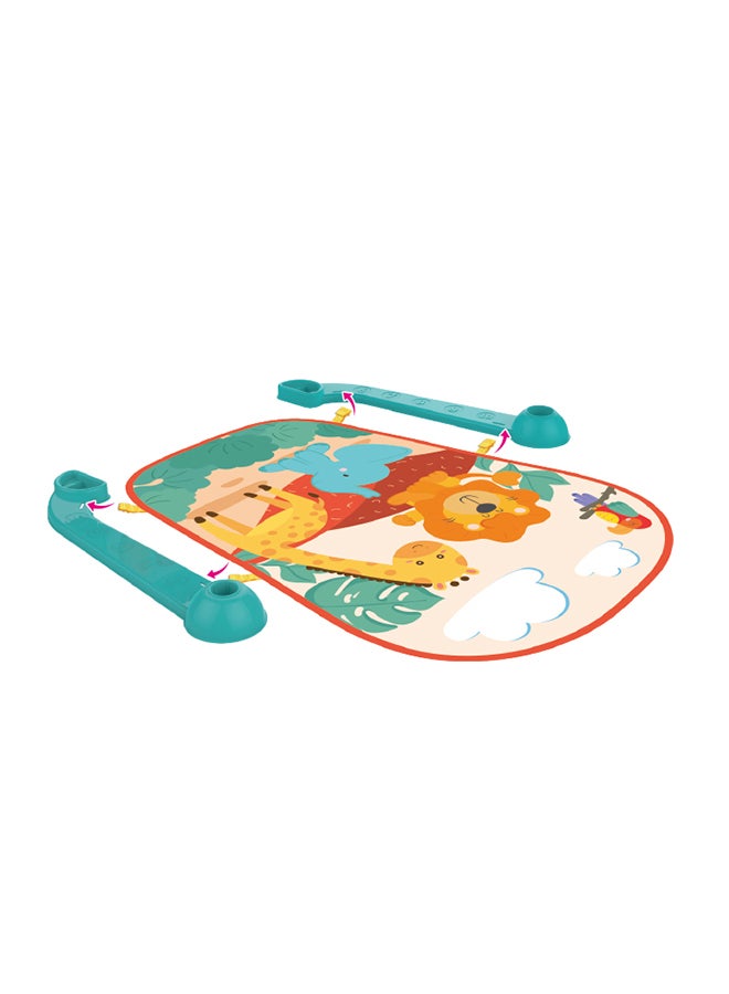 Multi Function Decorated, Beautiful Designs Piano Fitness Play Mat With Music And Light 75x60x45cm