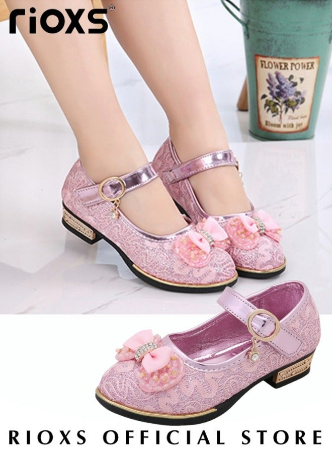 Little Girls Mary Jane Lolita Shoes Princess Dress Sandal Student Performance Leather Formal Shoes Children Soft Sole Shoes