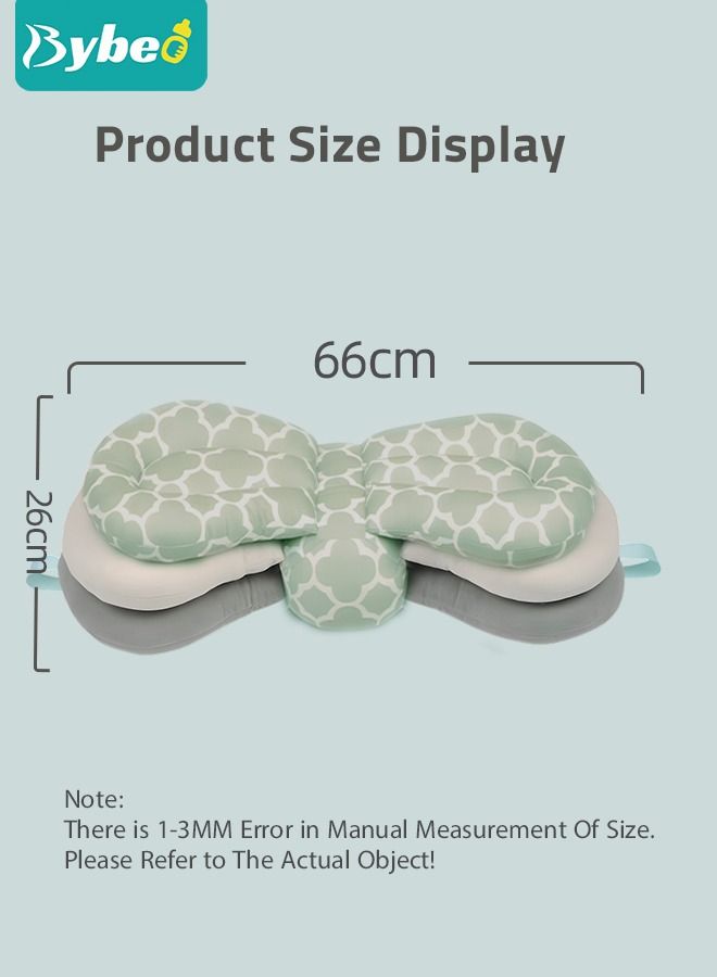 Adjustable Nursing Pillow for Breastfeeding Moms - Multi-Functional and Multi-Layer Postnatal Posture Support Pillow, Can Adjust Height, Geometric Design