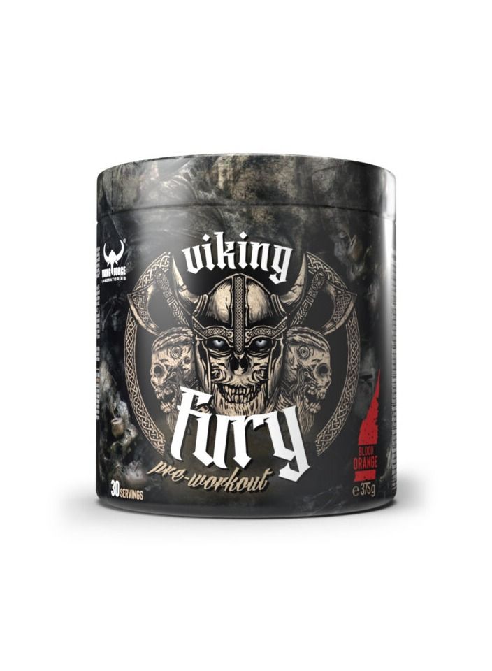 Viking Fury Blood Orange Flavour Pre workout energy booster 375g