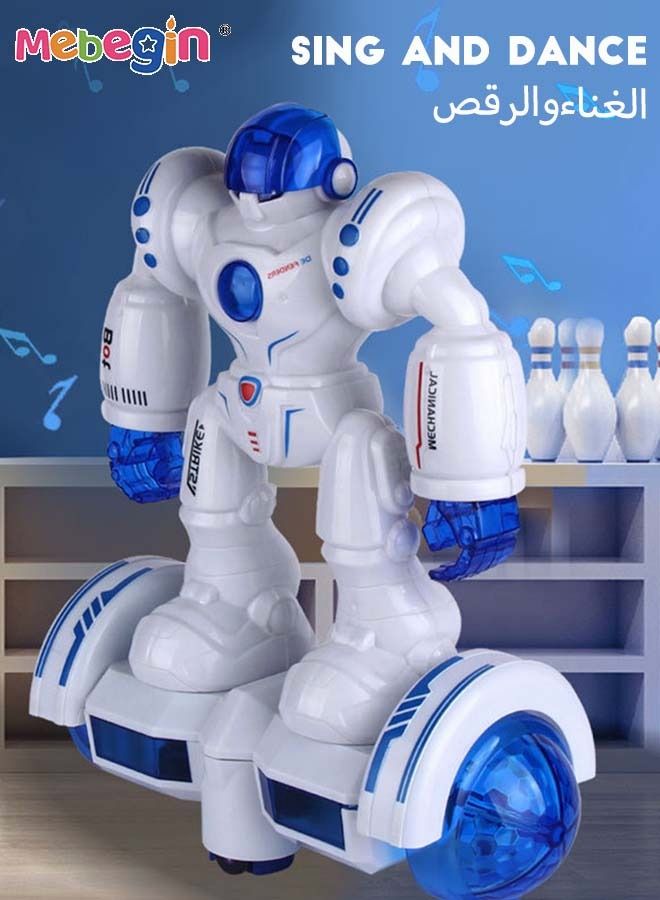 Smart Robot Toy with Lighs and Sounds, Dancing Robot with 360° Rotation, Great Educational Toy, Ideal Gift for Kids Aged 3+, 2 AA Batteries Required(Not Included)