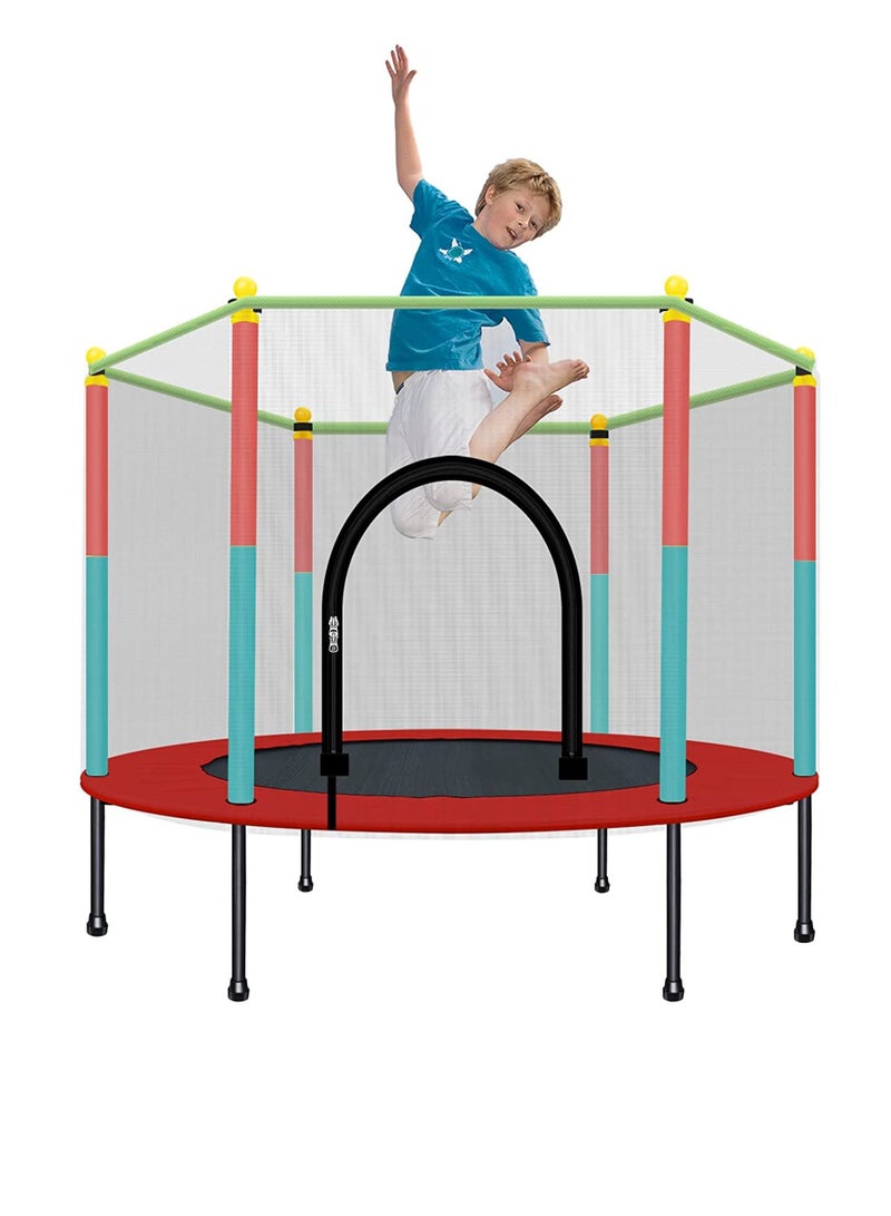 Indoor Trampoline, Kids Adult Bouncer, Baby Jumper, Children Bouncers With Guardrail Fitness, Thick Spring, Anti-Skid Shock Absorption