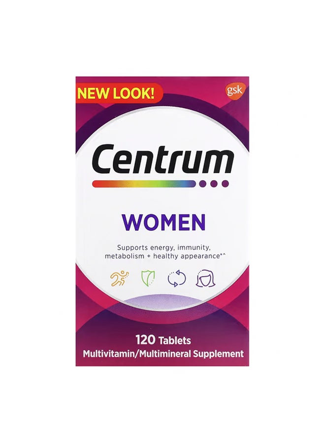 Multivitamin for Women, with Iron, Vitamins D3, B and Antioxidants - 120 Count