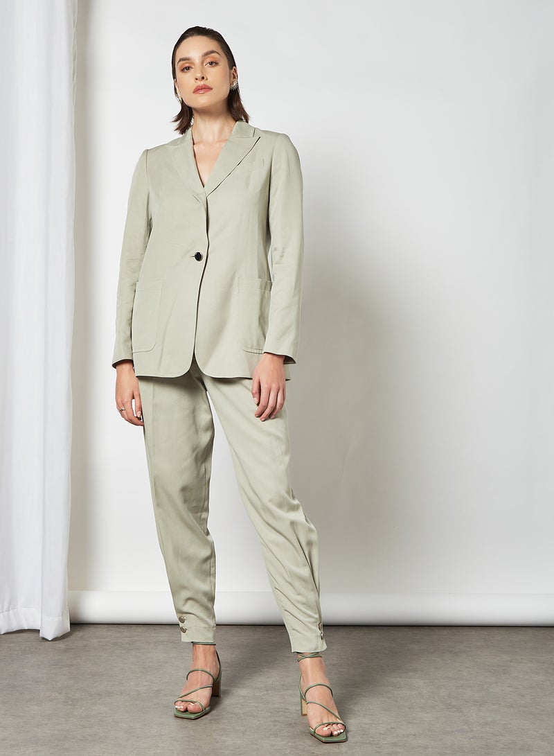 Paperbag Waist Trousers Green