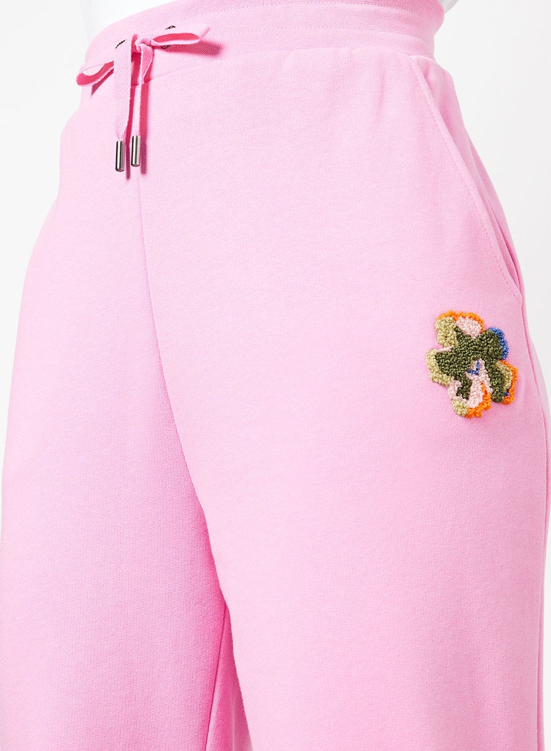 Nicolez Magnolia Motif Jersey Joggers