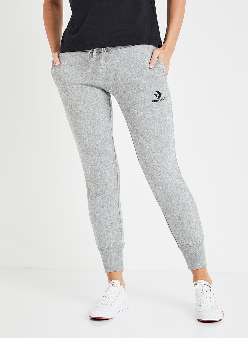 Star Chevron Embroidered Joggers Grey