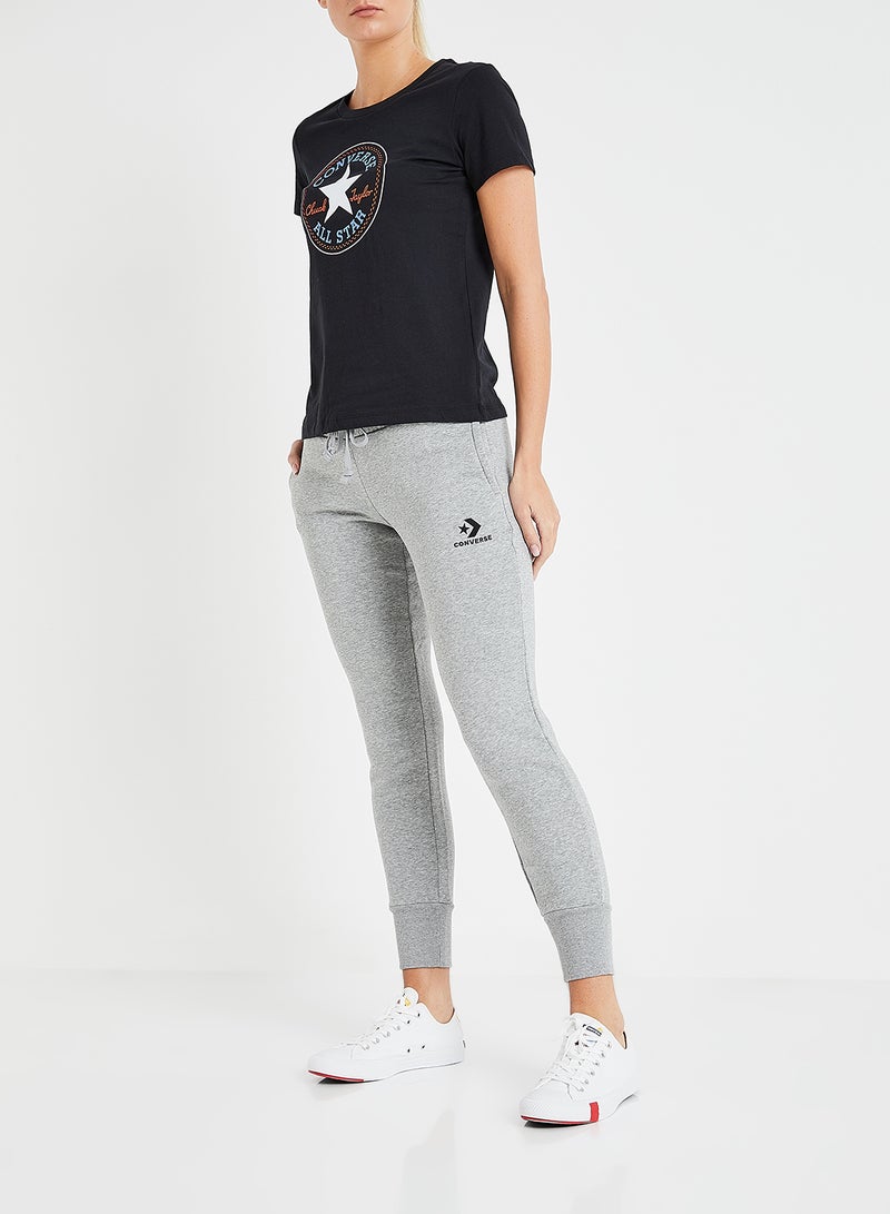 Star Chevron Embroidered Joggers Grey