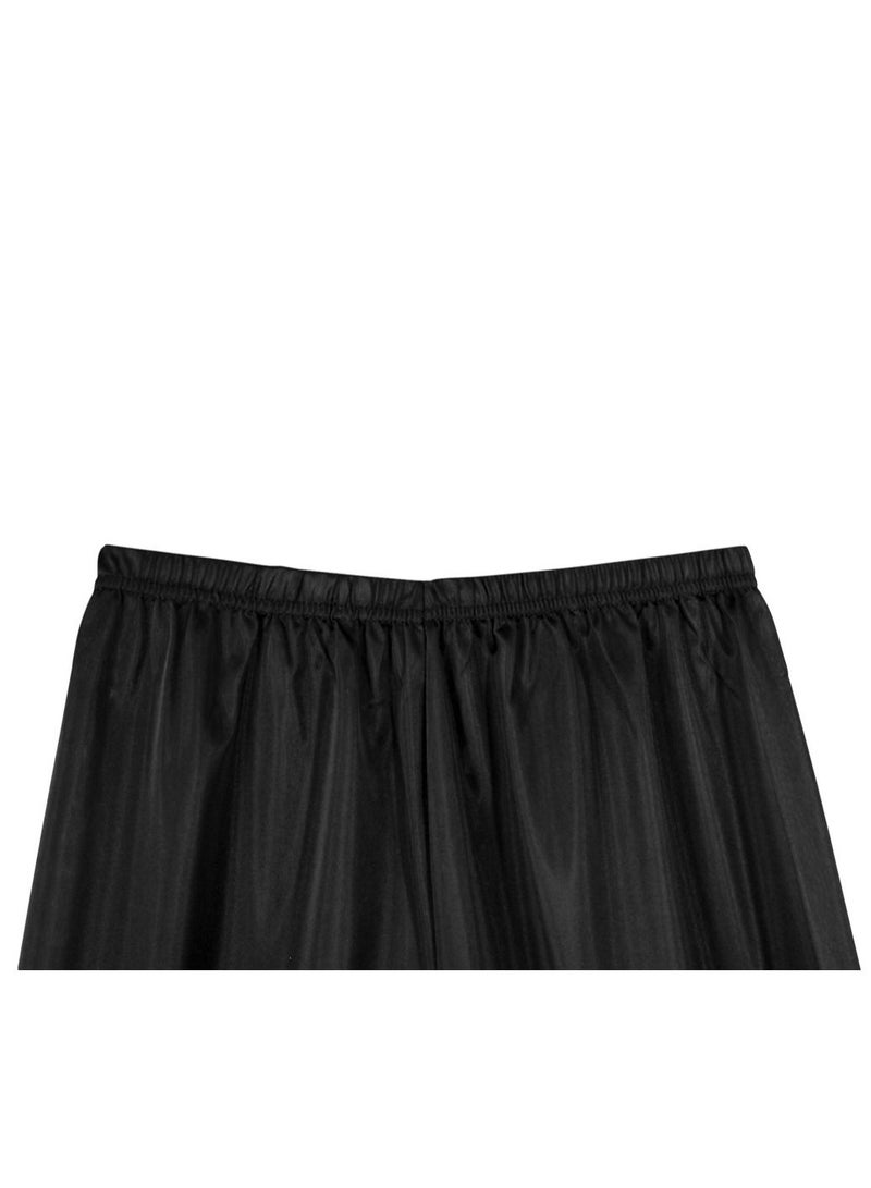 3- Pieces Full Length Soft inner Pants Trousers Big Lace Silk 100% with Elasticised Waistband Women Black