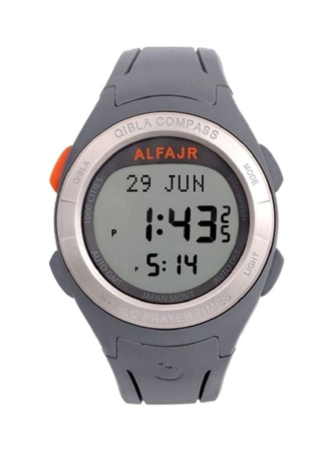 Women's Rubber Digital Watch WQ-18 - 41 mm - Grey