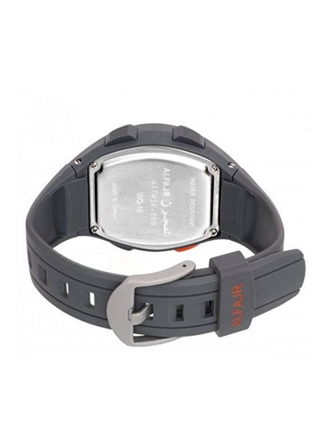 Women's Rubber Digital Watch WQ-18 - 41 mm - Grey