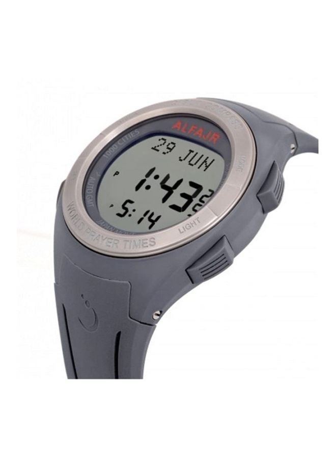 Women's Rubber Digital Watch WQ-18 - 41 mm - Grey