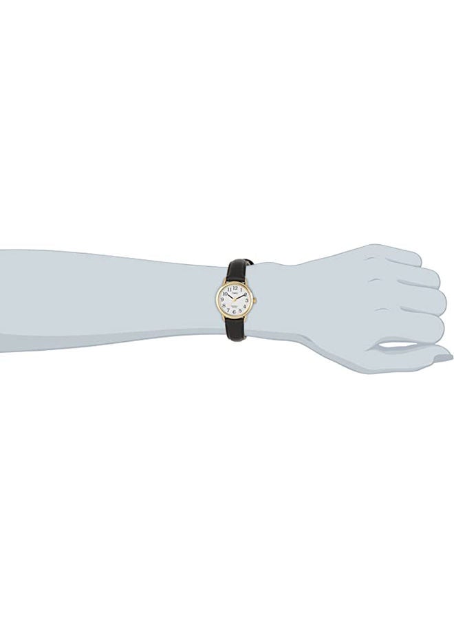 Easy Reader Leather Strap Analog Wrist Watch T20433 - 25mm - Black