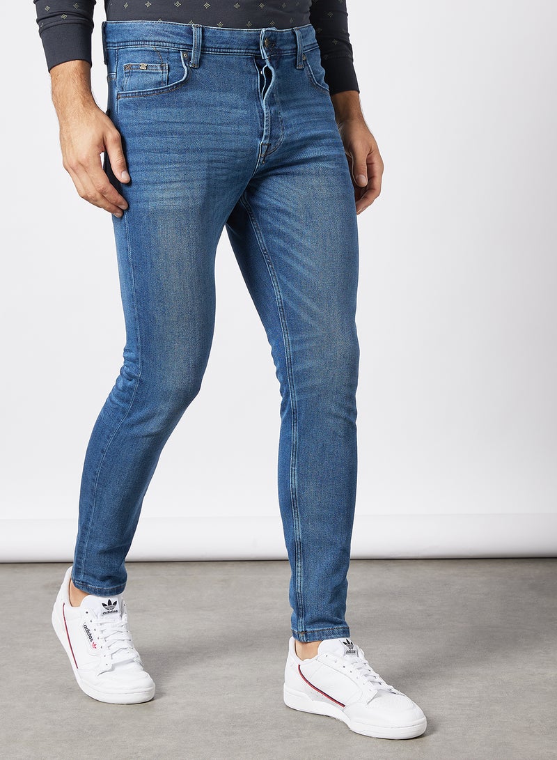 Tapered Fit Jeans Blue