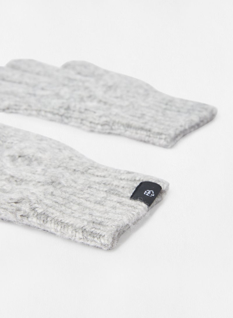 Mertonn Cable Knit Gloves Grey